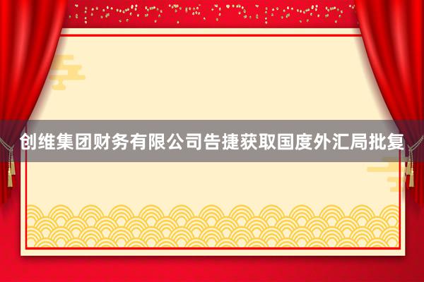 创维集团财务有限公司告捷获取国度外汇局批复
