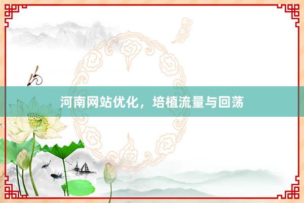 河南网站优化，培植流量与回荡
